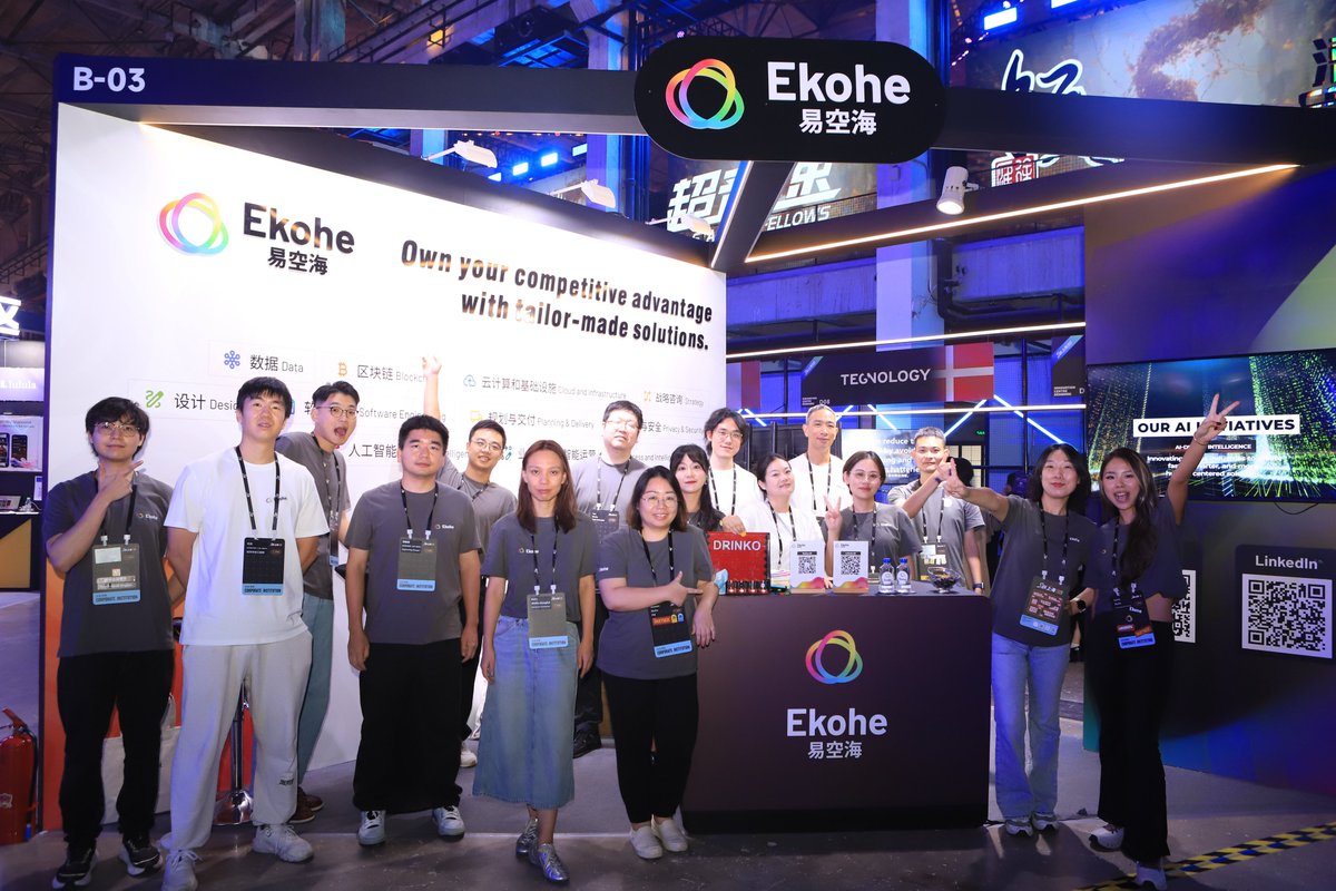 ekohe's tweet photo. ✨ Amazing day at S-Tron Shanghai!
🤝 Reconnecting with partners &amp; meeting new friends exploring data &amp; digital transformation.
💡 @maximeguilbot  on human-AI hybrid work. Fresh perspectives from NYUSH students!
🚀 Excited to keep the conversations going!
#Ekohe #AI https://t.co/htNi53fd5g