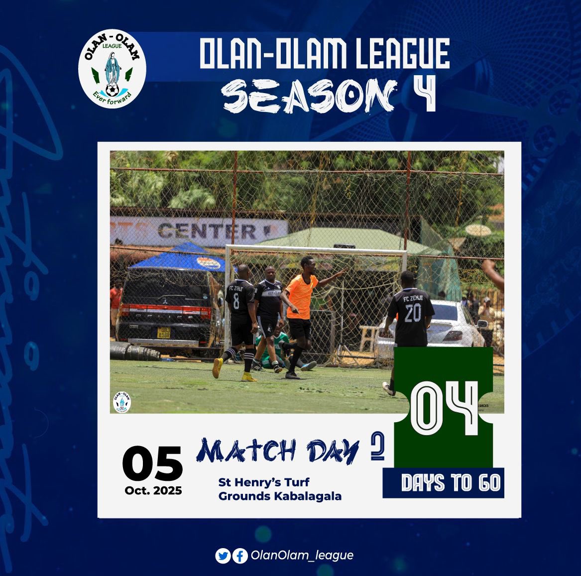 OlanOlam_League's tweet image. The countdown is on! 🔥 Only 4 days left till the turf heats up again at St. Henry’s, Kabalagala. Olan-Olam League Season 4, Matchday 2 — history will be written on the pitch! ⚽💪 #OlanOlamLeague #Season4