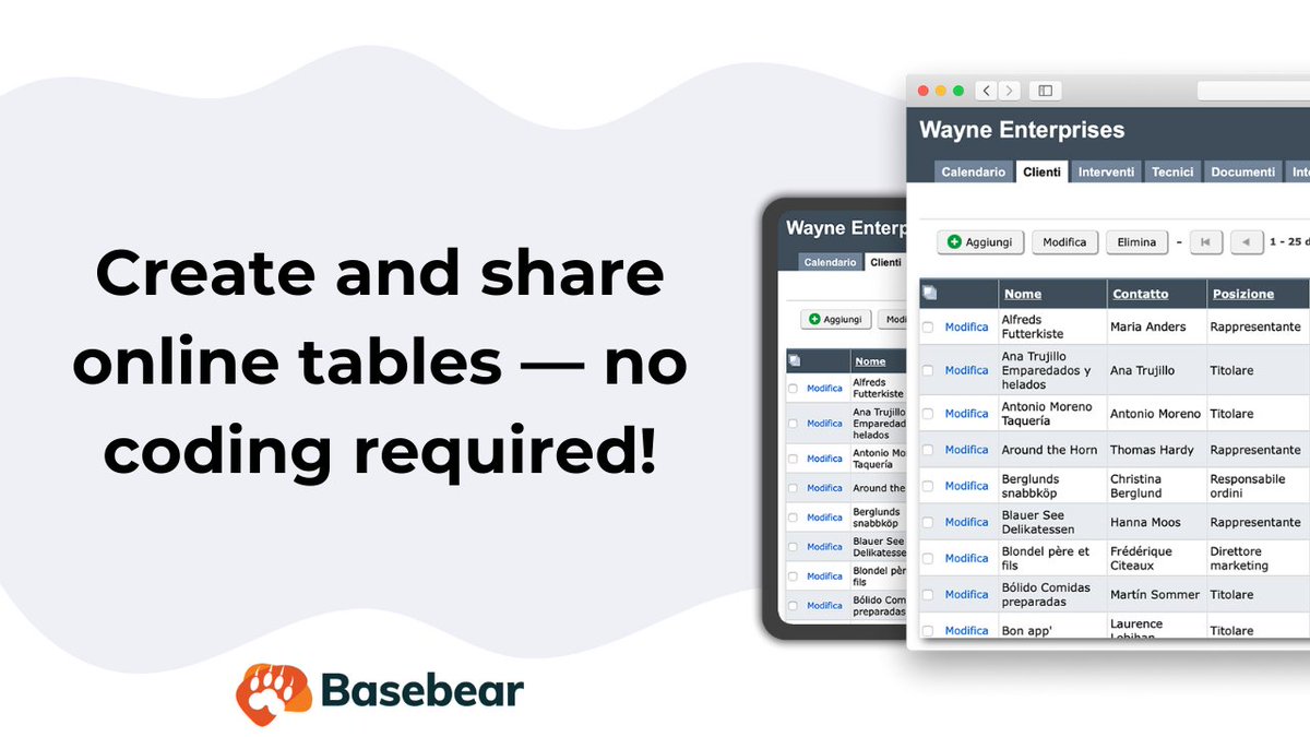 basebear's tweet photo. 📊 Build online tables with zero coding.

🔒 With Basebear, you control access through selective sharing.

Simple, fast, and secure.

👉 Try it now: https://t.co/WfFvu4h7gW

#NoCode #OnlineTable #SelectiveSharing https://t.co/gNg2dkMRDW