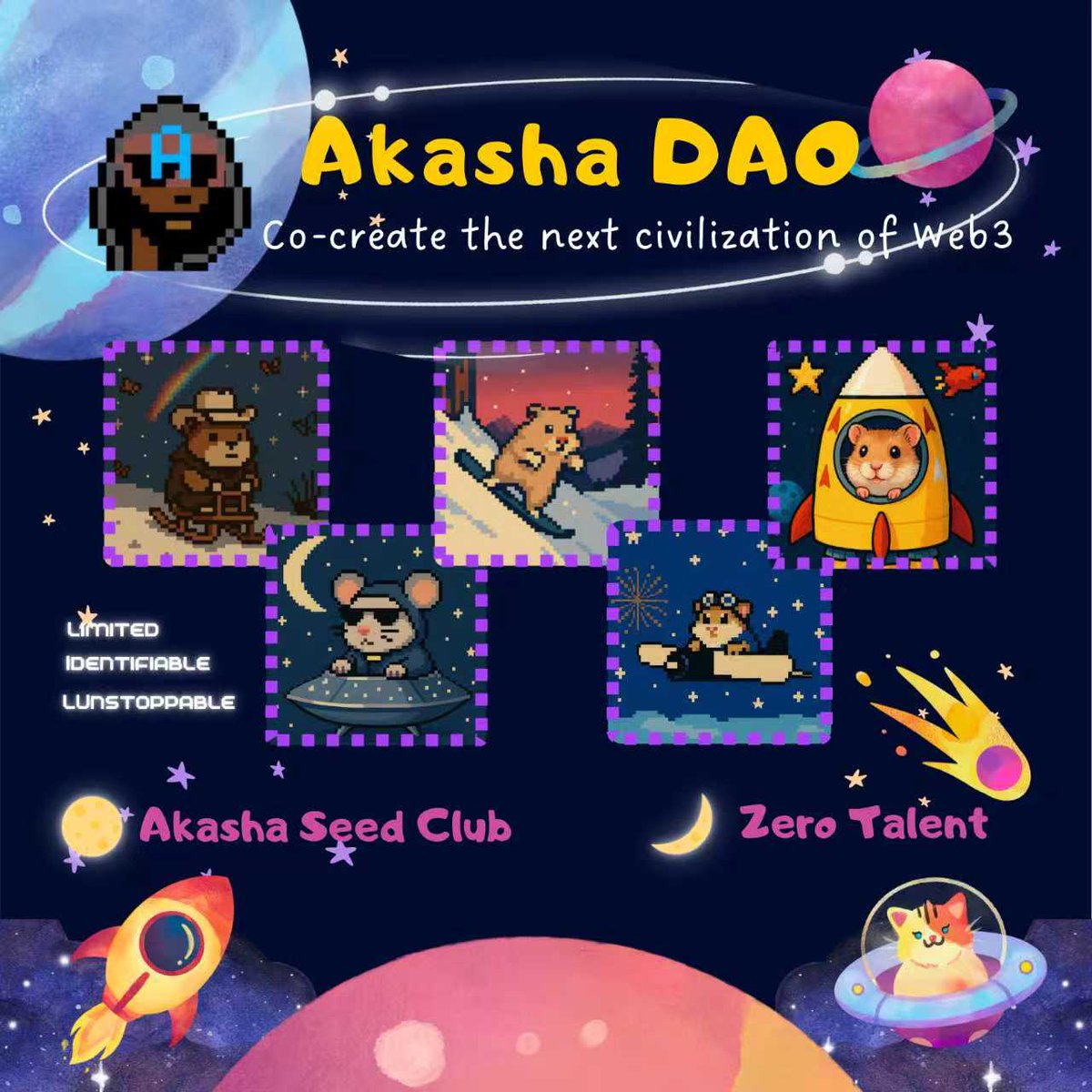 AkashaDao's tweet image. 🚀 Akasha Sala NFT — Launching on 13:00 Oct 1st, 2025 GMT+8

Akasha DAO is a community built on philosophy, entrepreneurship &amp;amp; global resources.
Our NFT Pass is the only ticket to join this on-chain civilization.
🔑 2 Core Tracks · Limited Supply
✨ Akasha Seed Club — for…