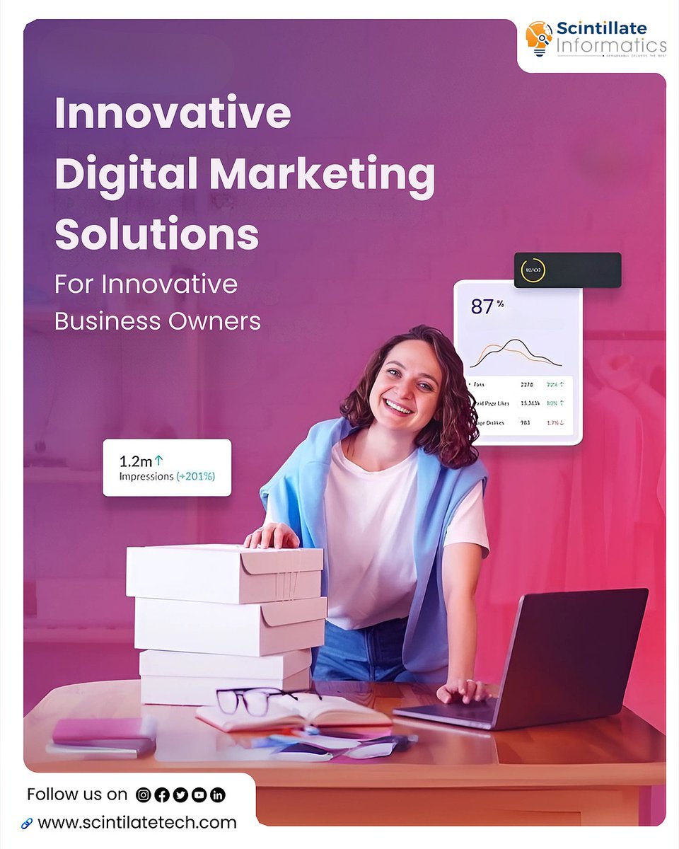 scintillateinfo's tweet image. 🚀 Grow smarter, not harder!
Innovative digital marketing solutions for business owners who dream big. 💡📈

👉 scintillatetech.com

#DigitalMarketing #BusinessGrowth #ScintillateInformatics