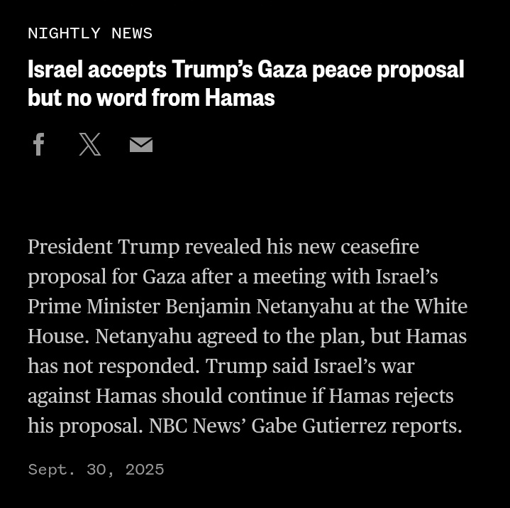 Meajay123's tweet photo. #Trump's proposal to end the #war sparks hope! But will it bring lasting peace or just temporary relief? Let's discuss: What do you think about Trump's plan? Share your thoughts! #TrumpProposal #Gaza #GazaGenocide #GazaPeacePlan #israel https://t.co/noqLB7Be5x