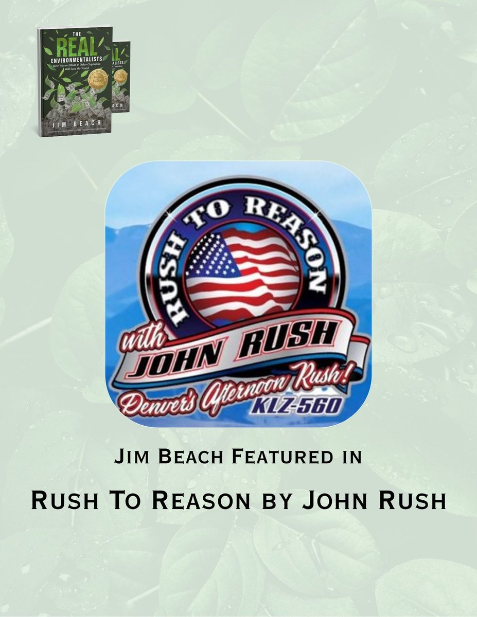 entrepreneurjim's tweet image. On Rush to Reason w/ John Rush, I tackled Hollywood’s hypocrisy on environmentalism and why entrepreneurs are the ones delivering real solutions.

📖 That’s the heart of The Real Environmentalists.

Listen here: podcasts.apple.com/us/podcast/hr3…

#RushtoReason #RealEnvironmentalists
