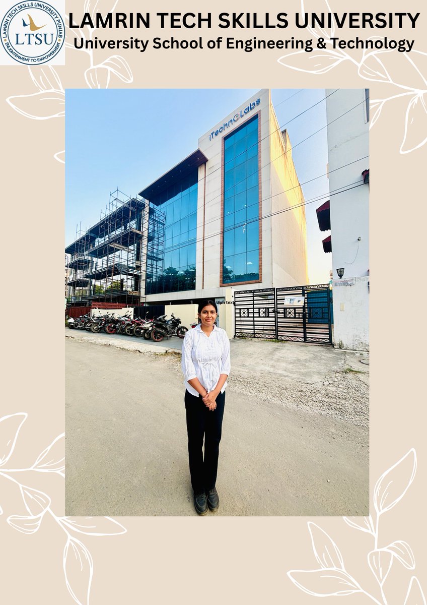 USET144533's tweet image. 🌟 Celebrating Success at USET, LTSU 🌟
Disha, B.Tech CSE (AI &amp;amp; ML), Batch 2022, becomes the first to intern at iTechnolabs—an inspiring milestone for USET. Congratulations on this proud achievement! 🚀 #LTSU #StudentSuccess