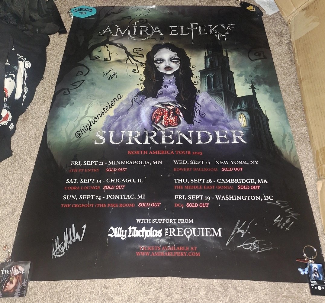 surrender tour merch &amp; poster! 🖤 <a href="/amiraelfekyy/">AMIRA</a>