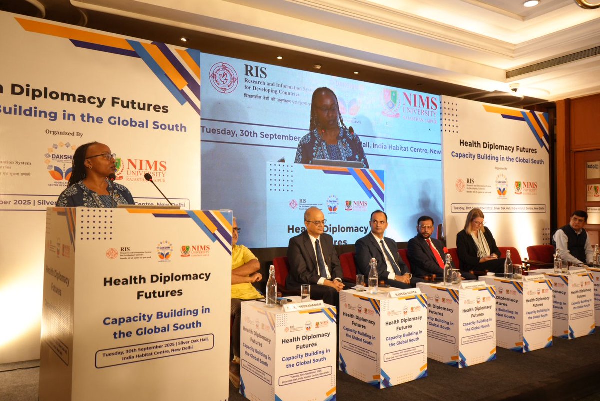 <a href="/NimsUniversity/">NIMS University</a> <a href="/dpa_mea/">DevelopmentPartnershipAdmn_MEAIndia</a> <a href="/nimschairman_/">Prof. (Dr.) Balvir S. Tomar</a> <a href="/gsachdevajnu/">Gulshan Sachdeva</a> At Health Diplomacy Futures, Dr. Angela Lusigi <a href="/UNDP/">UN Development</a> Resident Rep <a href="/UNDP_India/">UNDP India</a> stressed investing in resilient health systems, building trust &amp; equity, and empowering the Global South. India’s Vaccine Maitri exemplifies health diplomacy. Key priorities: public health preparedness,
