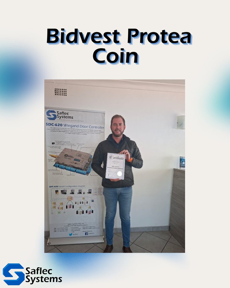 SaflecSystems's tweet photo. Bidvest Protea Coin 🎉 Congratulations to Bidvest Protea Coin for successfully completing Saflec Systems’ 2-day hardware &amp; software training! Everyone passed with flying colours. 💪🔐 #SaflecTraining #AccessControlExperts https://t.co/VBzb1gHDQ3