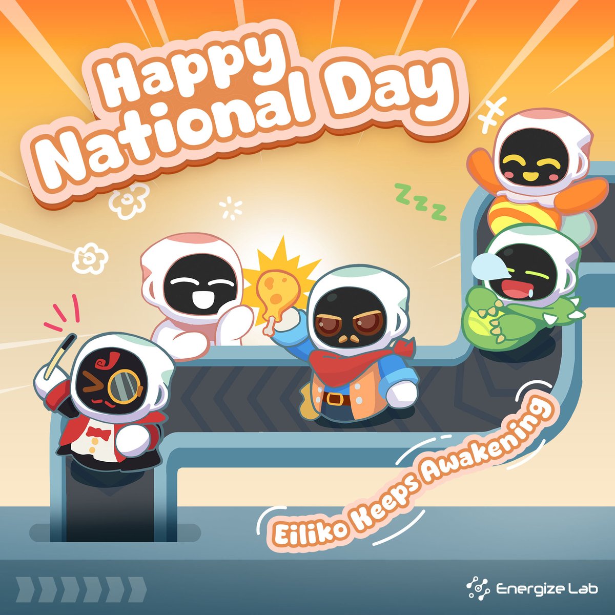 EnergizeLab's tweet image. 🚩Energize Lab Holiday Notice
We’ll be on break Oct 1–8 (GMT+8) for National Day, back Oct 9. But Eiliko&apos;s &apos;awakening plan&apos; continues, Eilik is on duty to keep an eye on the production line too!
💙Orders stay open, but replies might be slower than usual. Thanks for your patience.