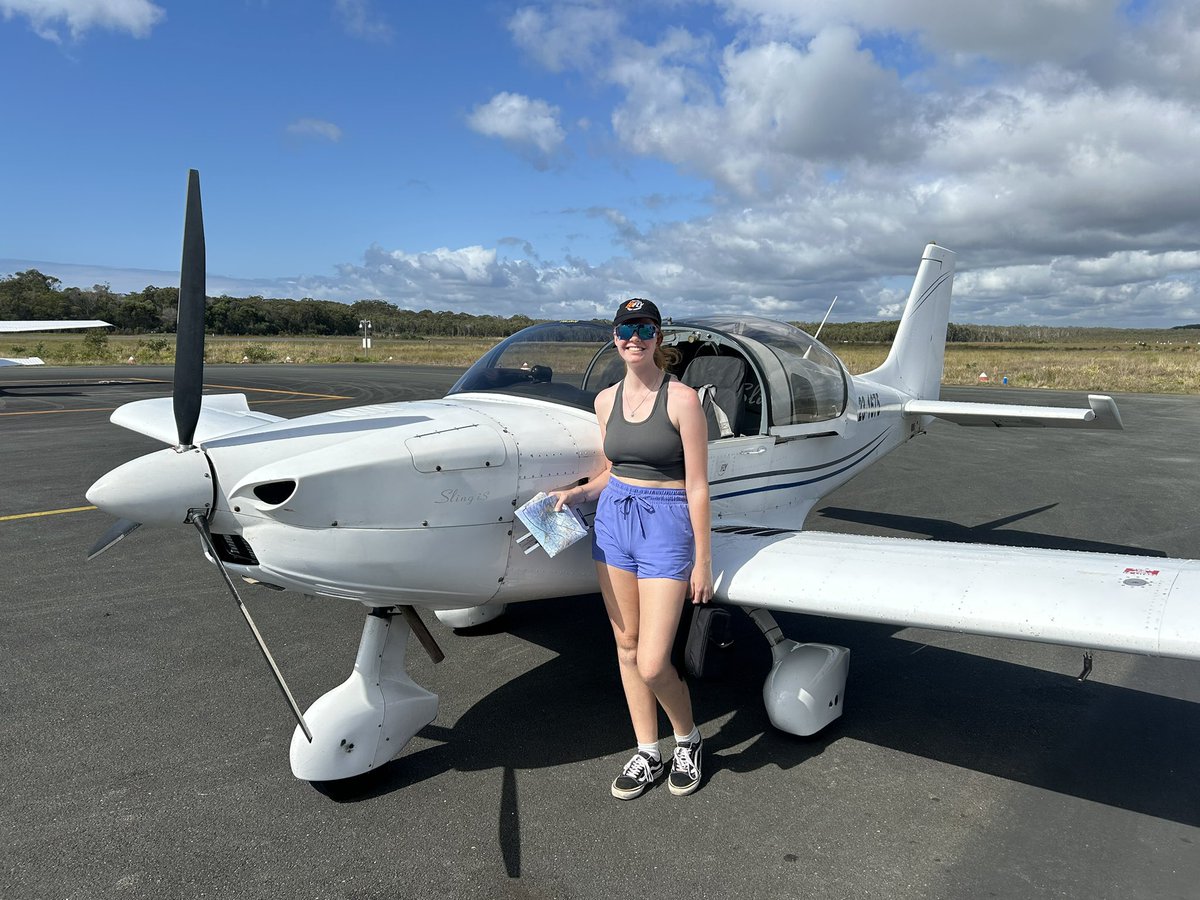 Congratulations Cass on passing your Cross Country flight test with Deputy CFI, Damien, early this morning!