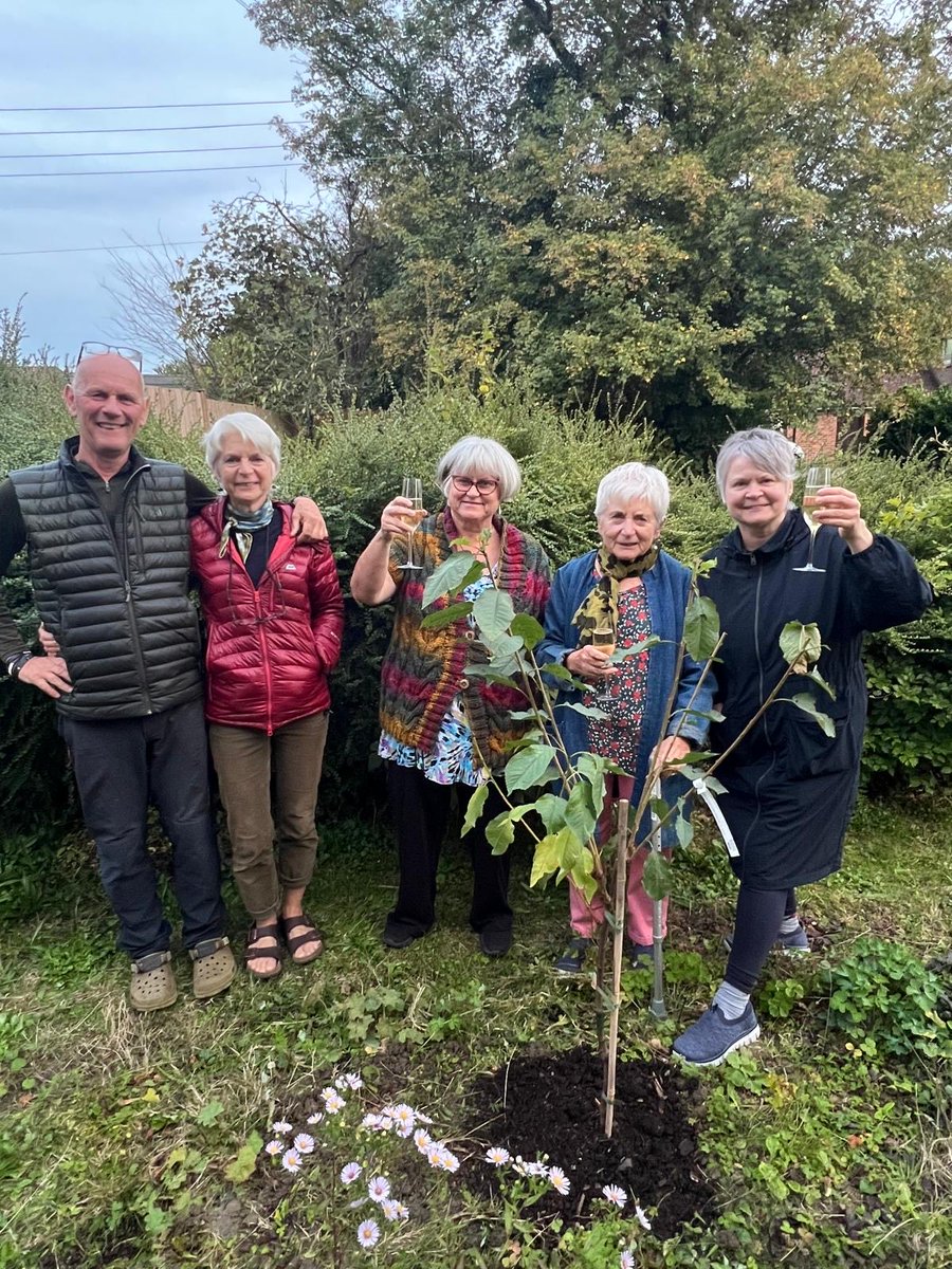 Me and my family planting a tree in dad’s memory. He would have been 90 today. HAPPY BIRTHDAY Dad. 🥰