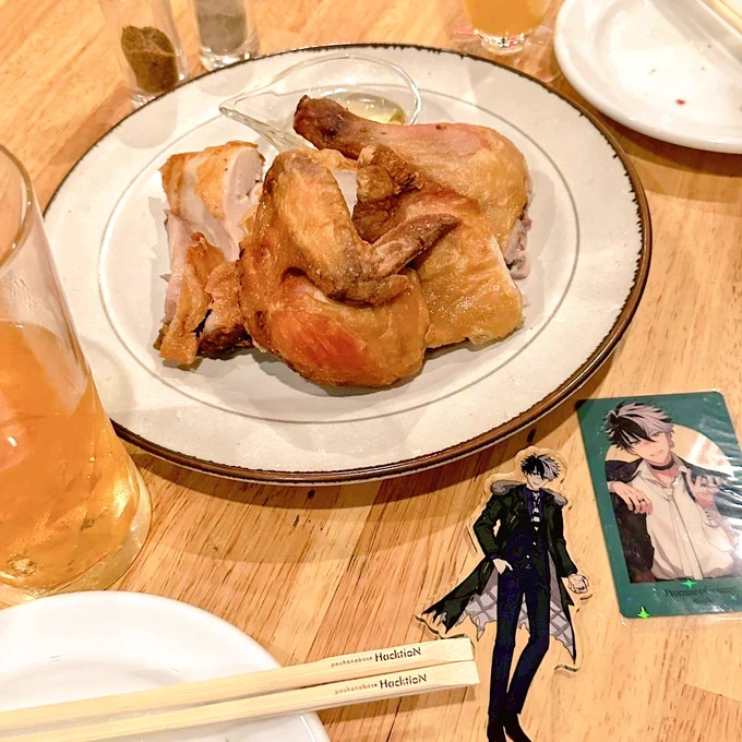 昨日槙さんとまほステ見たそしてどデカケーキを食い、この世で一番美味いフライドチキンを食べた