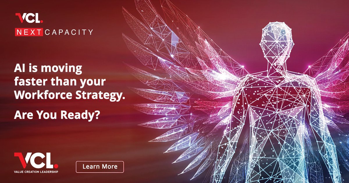 #AI_Centric_Workforce has the ability to blend #leadership #digital #industry &amp; #professional strengths.
#VCL #NextCapacity empowers:
 • Invest in #people
 • Leaders promote ethical, inclusive, and sustainable #AI_Adoption
 • Employee to grow with #AI
shorturl.at/8UHDy