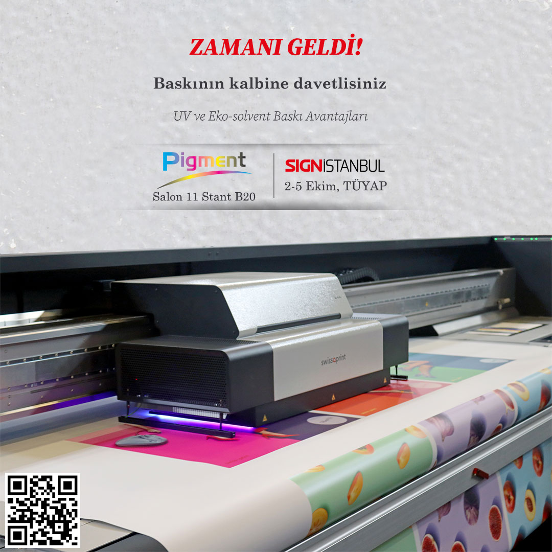 2-5 Ekim tarihleri arasında TÜYAP'ta düzenlenecek <a href="/sign_istanbul/">SIGN İstanbul</a> 2025 fuarı iki gün sonra açılıyor. Salon 11 B20 standında Pigment Reklam olarak ziyaretçilerimizi ağırlayarak onlara en iyi ve avantajlı UV ve eko-solvent #baskı çözümlerini sergilemek için büyük heyecan duyuyoruz.