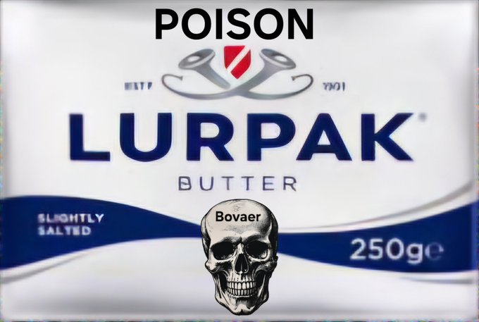 Lurpak butter uses Bovaer milk.  

#BoycottLurpak