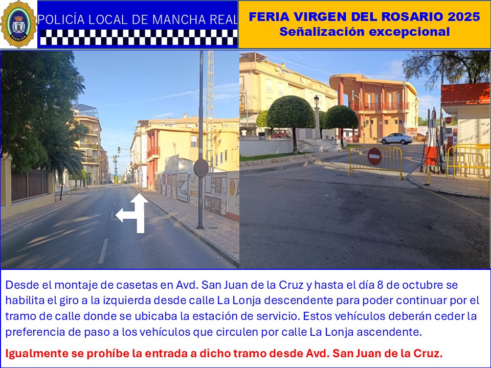 ESPECIAL FERIA 2025.-
Señalización Excepcional ⬇️⬇️