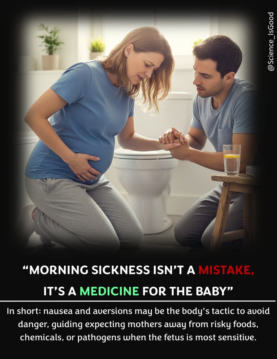 geneXplain's tweet image. Those intense aversions to meat, smoke, or certain foods? They may be the body’s way of steering moms away from toxins, pathogens, or harmful chemicals that could threaten the baby.
academic.oup.com/emph/article/1…
#PregnancyScience #MorningSickness #ImmuneSystem #EvolutionaryBiology