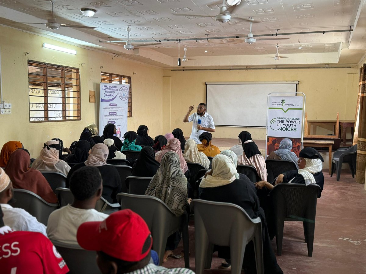 The Lamu County Women, Youth &amp; PWD Dialogue on Democracy, Peace &amp; Security amplified diverse voices for inclusive leadership. 

Our Lamu County Youth Senator, Hon. Ali Shee, stressed the vital role of youth &amp; marginalized groups in building unity &amp; peace. 

#InclusiveGovernance