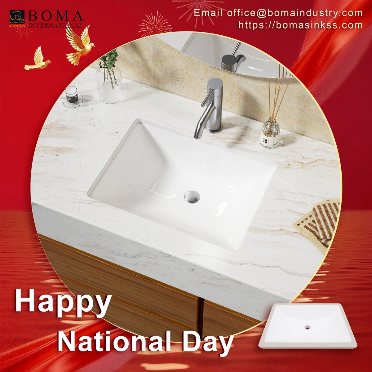 Happy National Day!✨

From China to North America, we're proud to share not only our heritage but also our craftsmanship — delivering reliable, high-quality ceramic sinks!
#MadeInChina #bathroomdesign #NationalDay