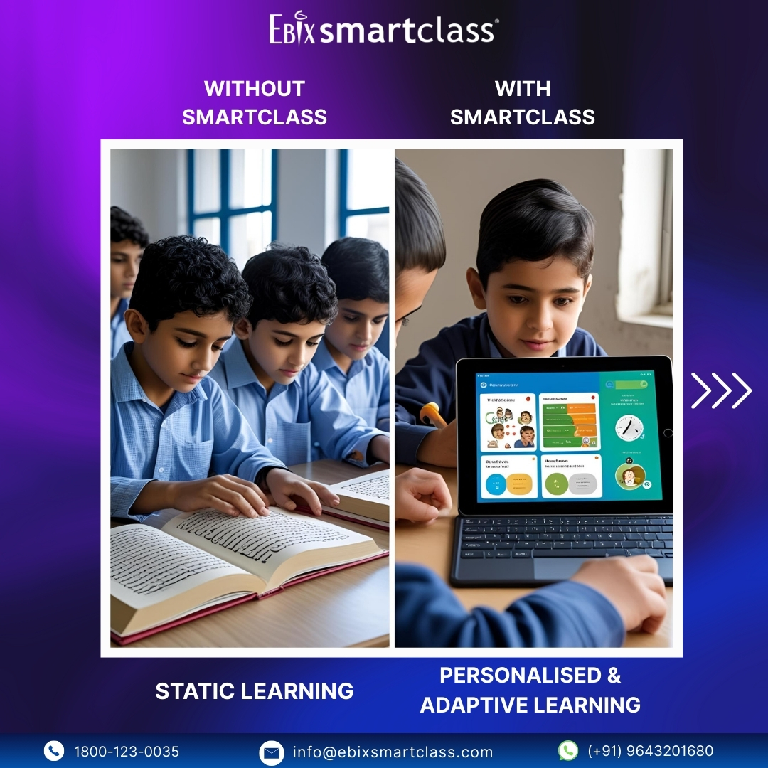 Ebix_Smartclass's tweet image. Without Smartclass v/s With smartclass! 
The Evolution of Learning 📚
 From textbooks to Interactive flat panel, boring lectures to immersive visuals —
 Smart tech is transforming classrooms. 
 This is what future-ready education looks like.

#Ebixsmartclass #smarteducation