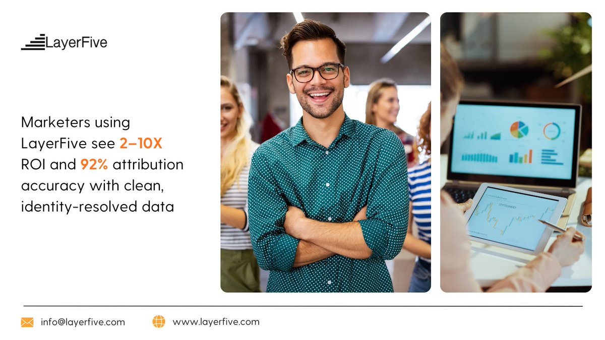 layerfive's tweet image. Revolutionize your marketing ROI with LayerFive&apos;s AI-driven analytics! Clean, contextual, and identity-driven data powers smarter decisions. Boost efficiency, lower costs, and grow sustainably. #MarketingROI #AIAnalytics

layerfive.com/blog/boost-mar…