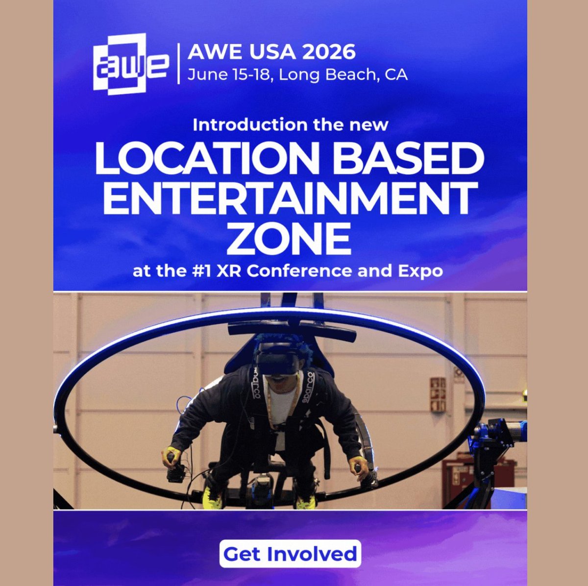 vitruvianvr's tweet photo. Vitruvian VR is proud to be on the cover of AWE USA 2026, the world’s leading XR event! 🌍✨

This year, AWE is launching the brand-new XR Location-Based Entertainment (LBE) Program — a dedicated space on the expo floor and conference stage that explores the future of immersive XR entertainment.

From theme parks to arcades, cultural venues to next-gen attractions, the LBE Zone will spotlight how XR is transforming the way audiences play, learn, and connect.

🔗 Learn more about the LBE Zone: https://t.co/MbuDmO9q4l

#AWE2026 #VitruvianVR #XRLBE #FutureOfEntertainment #vitruvianvr