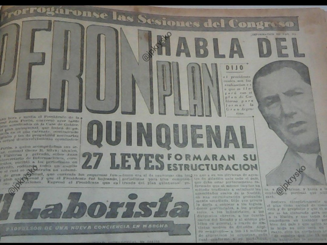 Se cumplen 79 años del 30 de setiembre de 1946:  Perón anunciaba el Primer Plan Quinquenal. Las políticas de estado  y la planificación como elemento esencial para un proyecto nacional.