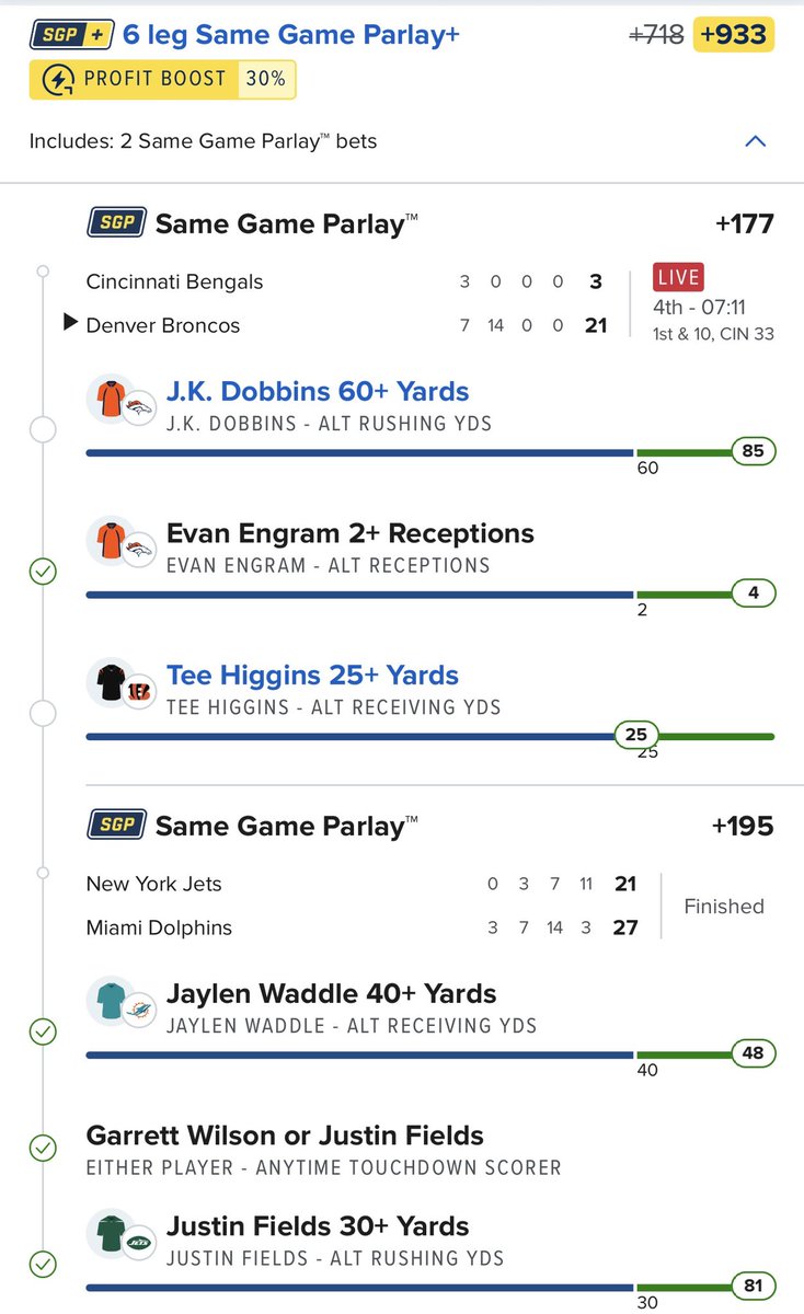 Jakoby1221's tweet photo. @CodyBrownBets cashed both profit boosts appreciate the plays as always 🤝 https://t.co/MT3sGsJqjJ