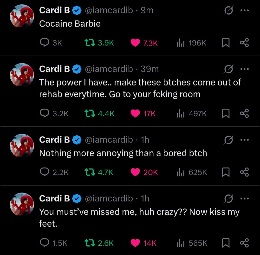Idol_Bardi's tweet image. One thing about Cardi, she will never delete her tweets lmfaooooo REAL BTCH AND STANDING ON SHT....CAN'T SAY THE SAME FOR COCAINE BARBIE😂