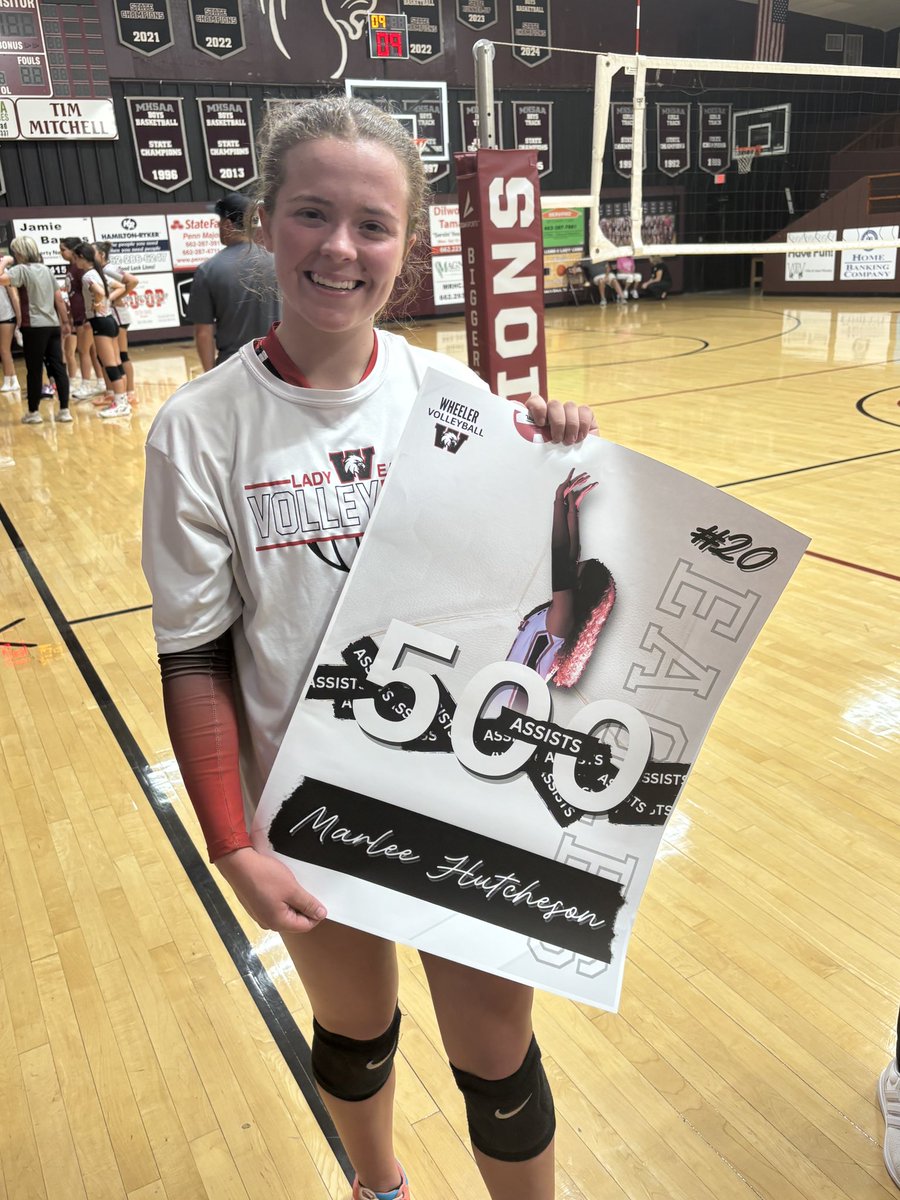 WheelerVball1's tweet photo. 🏐 Congratulations to Marlee Hutcheson on reaching her 500th career assist during tonight’s match. https://t.co/zUrywtgW7L