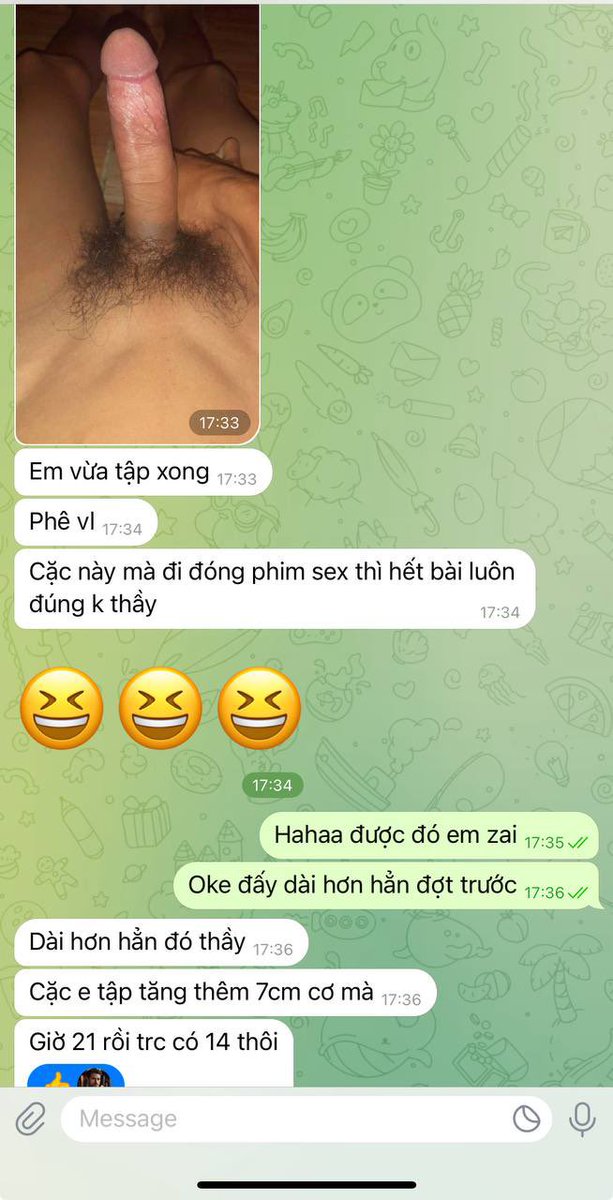 biquyetalpha's tweet photo. "Em vừa tập xong. Phê vl. Cặc này mà đi đóng phim sex thì hết bài luôn😆Dài hơn hẳn đó thầy. Cặc e tập tăng thêm 7cm cơ mà. Giờ 21 rồi trc có 14 thôi"

👌21cm là thuộc loại hàng khủng r. Chén em gái nào thì chắc em đấy phải nhớ cả đời day dứt mãi không quên đc https://t.co/tTfGHc8ItU