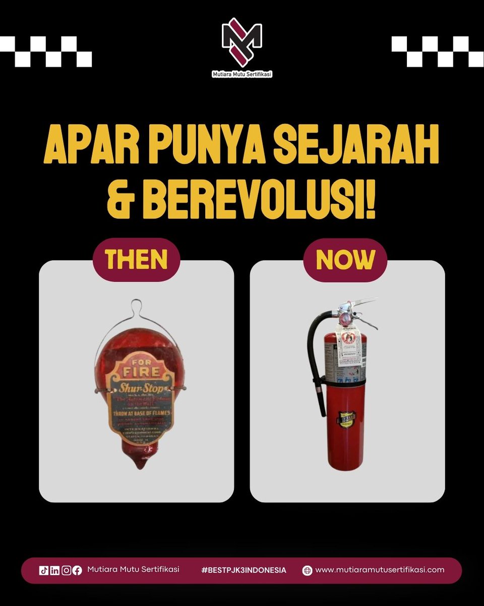 MutiaraMutuOFC's tweet photo. Tahu nggak sih? Pernah ada APAR yang diisikan dengan komponen beracun, sehingga produksinya dihentikan dan peredarannya ditarik dari masyarakat! 😱

#Mutiaramutusertifikasi #Selasa #Pagii #Revolusi #APAR #SejarahK3 #InfoK3 https://t.co/CYG3FQu6iD