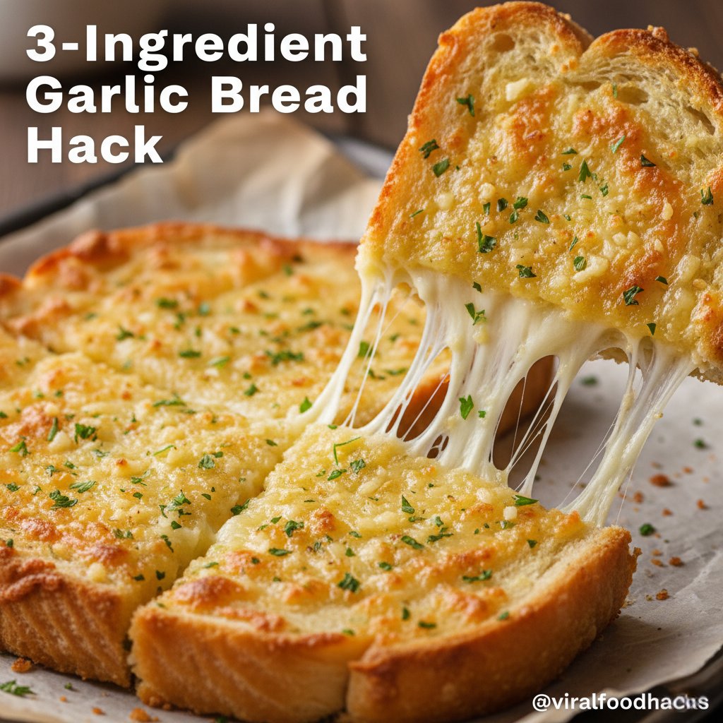 ViralFoodHacks's tweet photo. Ever tried a snack with just 3 ingredients that tastes like a million bucks?  This Cheesy Garlic Bread Hack is crispy outside, gooey inside &amp; ready in 10 mins! Save this now &amp; tag a garlic bread lover  For more hacks visit 👉 https://t.co/K33AjTwA5F  #Foodies #foodlover #foodish https://t.co/Hb7Ew0Ul31