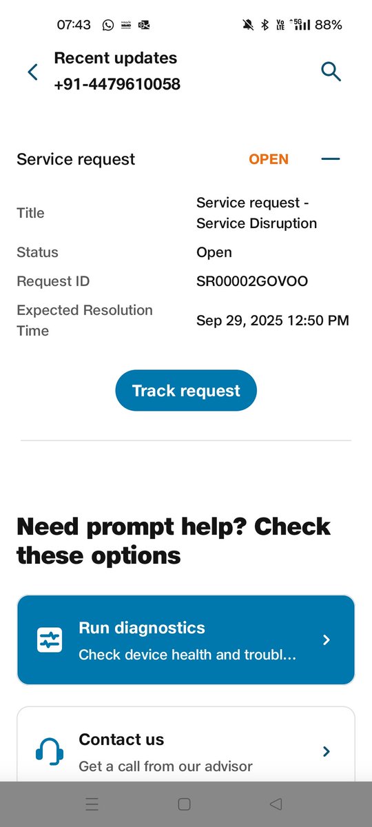mirchiarvind's tweet photo. Hey @JioCare @reliancejio

+91-4479610058 no internet for 2 days and no way to reach customer service! Service request SR00002GOVOO keeps getting rescheduled at technician’s convenience. Expected resolution was Sep 29, it’s already Sep 30. Who pays for your inefficiency? #JioFail #InternetDown