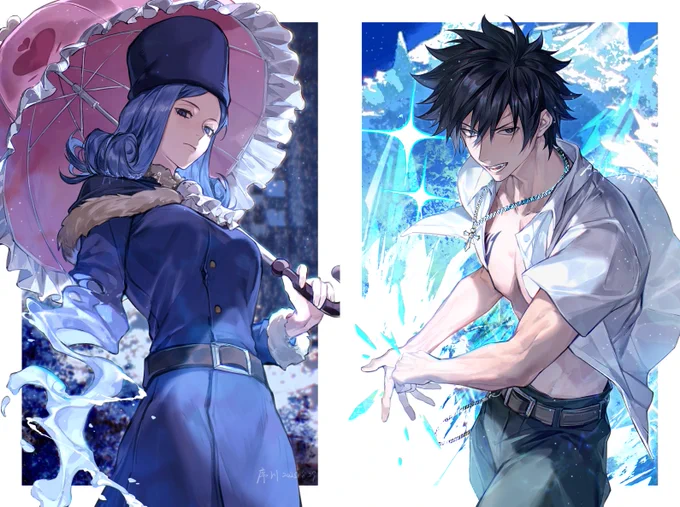 初遇时的剑拔弩张 #FairyTail #Gruvia