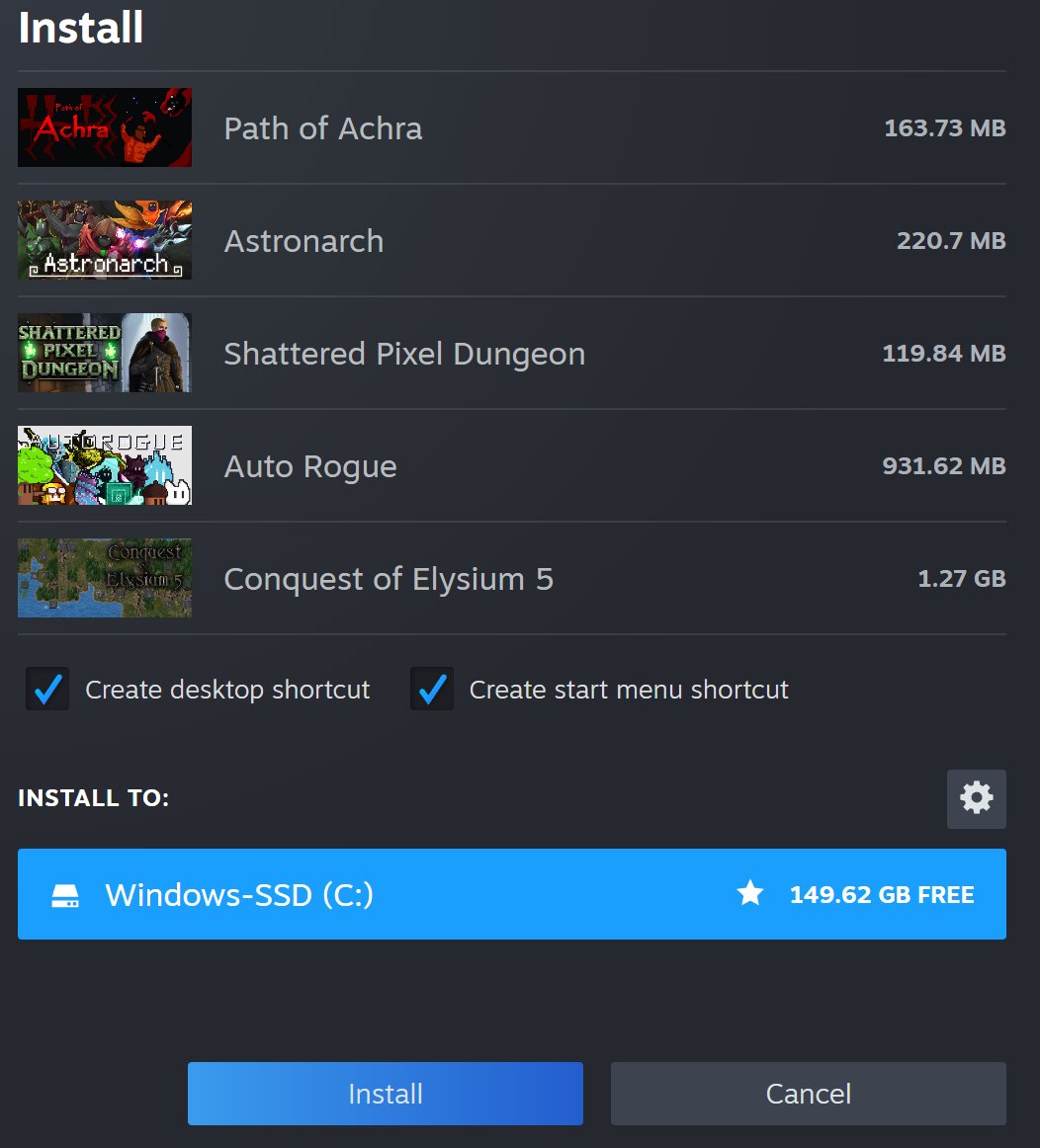 Perks of being a game dev, buy every game on sale “for market research.”

#roguelike #SteamAutumnSale #steamsale #gamedev