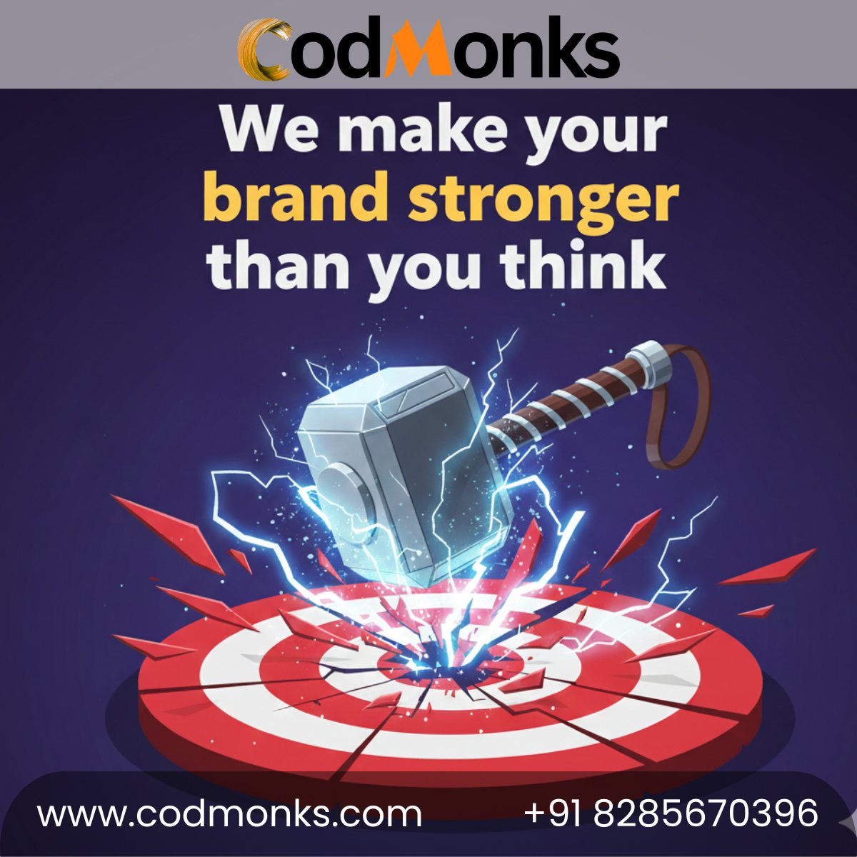 codmonksTech's tweet image. We make your brand stronger than you think.
Power up. Stand out. 
#BrandStrength #DigitalServices #Marketing
#Entrepreneurship #StartupGrowth #DigitalMarketing #SocialMediaMarketing #MarketingStrategy #OnlinePresence