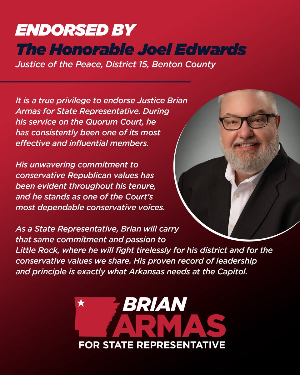 Thank you, Justice Edwards, for your endorsement!