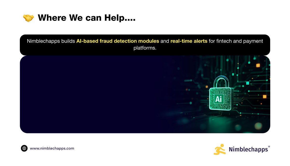 Nimblechapps's tweet image. 💳 AI is stopping fraud before it happens 🔐

From PayPal to Mastercard &amp;amp; Revolut — fintechs are using AI to block fraud in real time.

#Nimblechapps #MobileAppDevelopment #WebsiteDevelopment #Fintech #FraudDetection #AIFinance #PayPal #Mastercard #Revolut #DigitalPayments