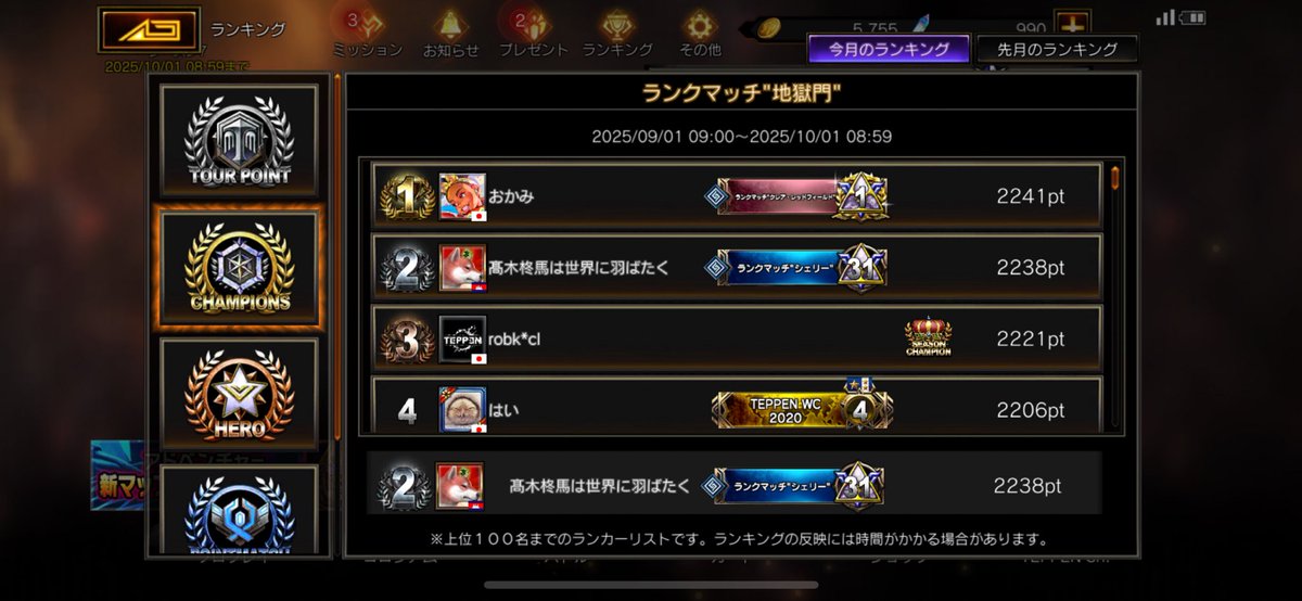 AKUME315's tweet photo. この一位の人、このランク帯で10分で20以上上げてるのおかしいなぁ
サブ垢とマッチさせて回してるんかな https://t.co/bsTRLAfOQS