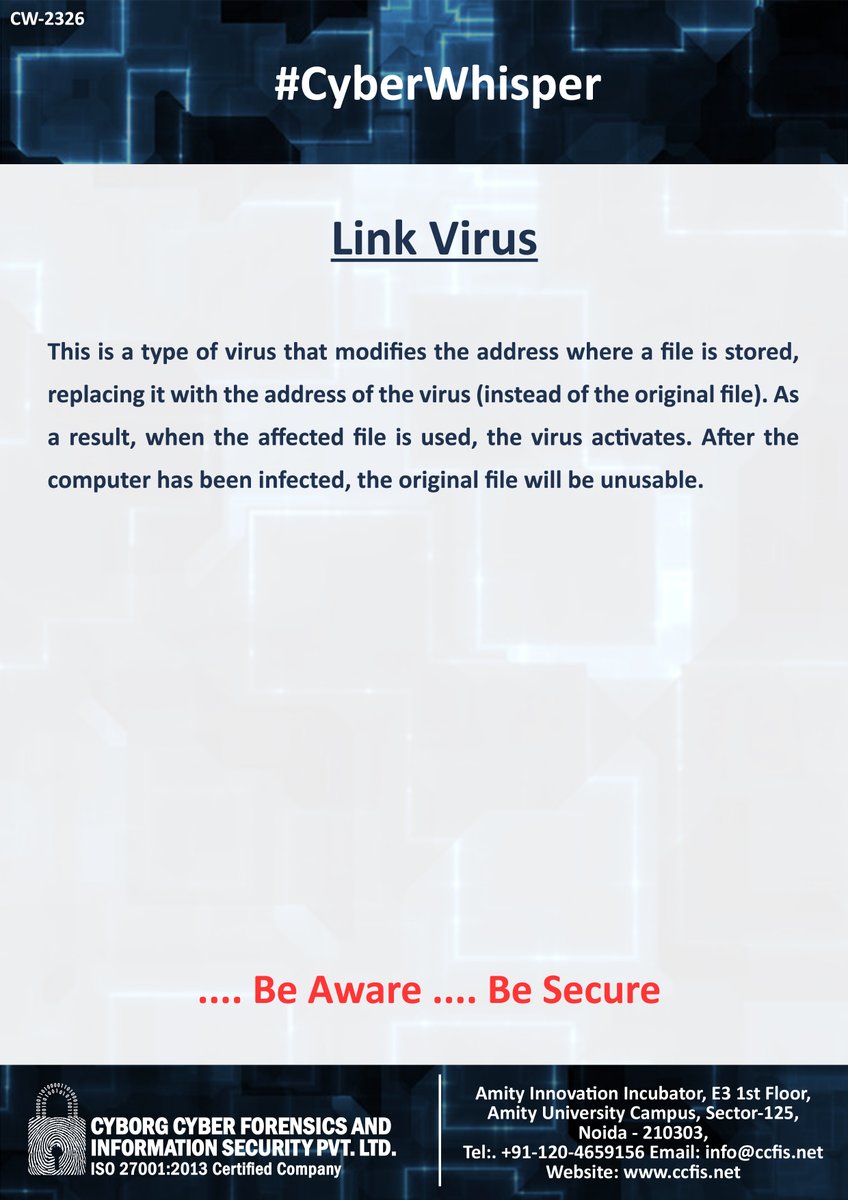 ccfis's tweet photo. #CyberWhisper #CyberSecurity #LinkVirus https://t.co/LIrpBrNdmI