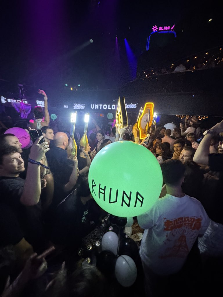 Alex Radu (@alex__radu) on Twitter photo our portfolio project <a href="/RhunaIO/">Rhuna</a> lit up the opening party in Singapore with TBV. the branding was everywhere, thousands signed up
the team went on stage and announced something big coming later this year. won’t spoil it, but it’s really cool! 
thanks for the invite at the party! our portfolio project <a href="/RhunaIO/">Rhuna</a> lit up the opening party in Singapore with TBV. the branding was everywhere, thousands signed up
the team went on stage and announced something big coming later this year. won’t spoil it, but it’s really cool! 
thanks for the invite at the party!