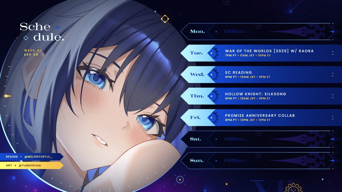 This week's schedule (Sep 29)  ⏳ #krotime