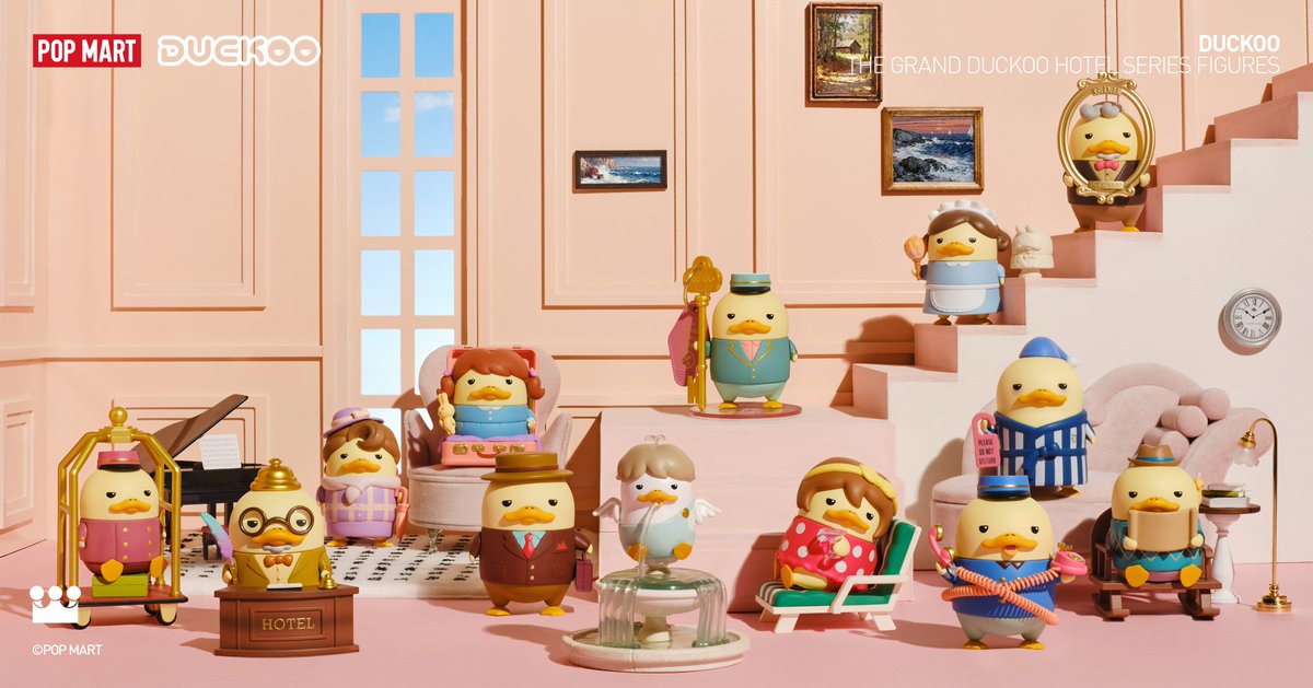 THE GRAND DUCKOO HOTEL SERIES FIGURES

YAH! The DUCKOO Hotel Series is back! DUCKOO is checking in with multiple personalities, bringing charm, humor, and mischief to every corner.

✅ Available 10/03

#poportreat #POPMARTUS #popmart #duckoo #blindboxes #collectibles