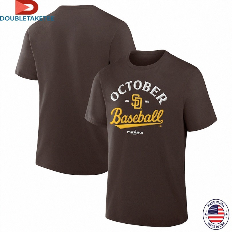 doubletaketee's tweet photo. 🌴 Sunshine, swagger, and October Baseball.
The Padres are back in the postseason and San Diego is ready.
 Grab your 2025 Postseason October Baseball shirt and rep the 619 with pride.
🛒 https://t.co/m6s3S1IJfc
#Padres #OctoberBaseball #Postseason2025 #BringTheGold #FriarFaithful https://t.co/4ol3Ew13QF