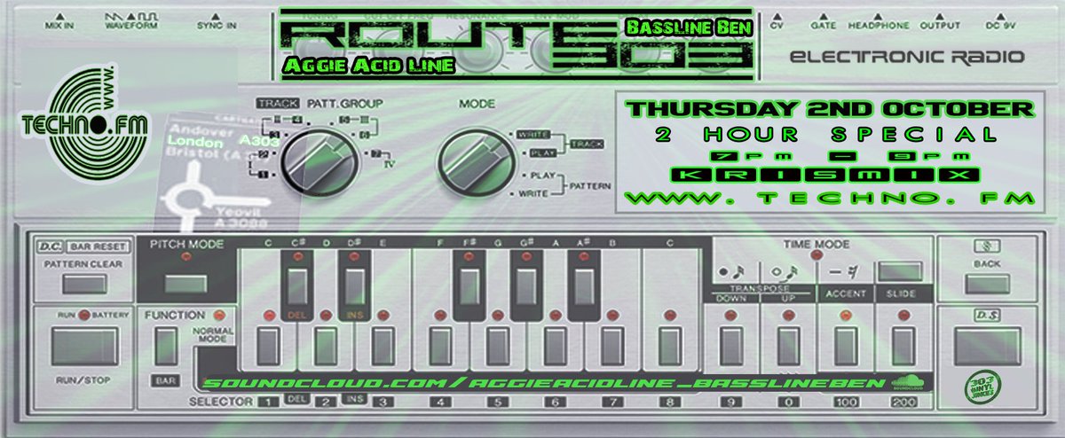 **THURSDAY** 2PM EDT / 7PM BST tune in for Route303 - Episode 16 on Techno.FM with KRISMIX #techno #radio #technofm