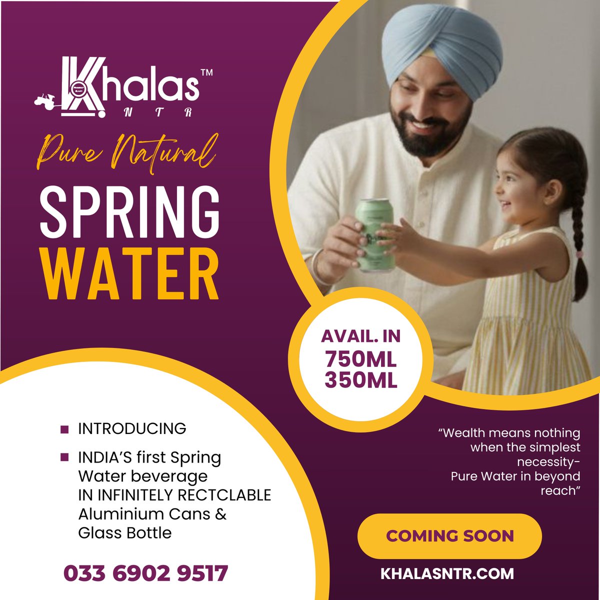 khalascoin2's tweet photo. KHALAS – Pure Natural Spring Water
Experience the untouched purity of nature with KHALAS Pure Natural Spring Water. Freshly sourced from natural springs, every sip delivers crystal-clear hydration, rich in essential minerals, and perfectly balanced for your body.
Now coming soon in premium bottles and sleek cans, designed to keep the freshness locked in wherever you go. Refresh your lifestyle with water that’s as pure as nature intended.

Stay natural. Stay hydrated. Stay KHALAS.