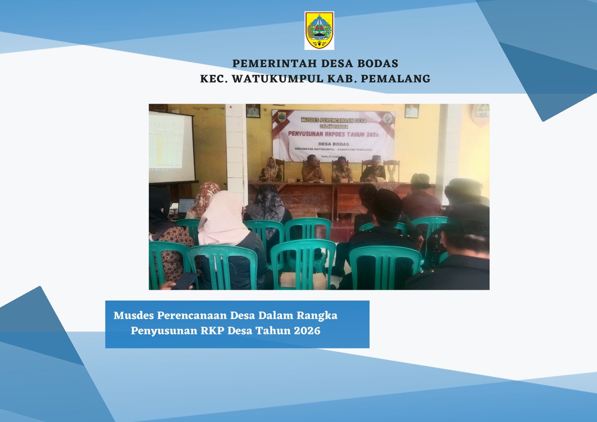 bodaspemdes's tweet photo. MUSRENBANGDES Dokumen RKPDesa Th.2026
Dan DU RKP Desa Th.2027 https://t.co/dHb9BHChAh