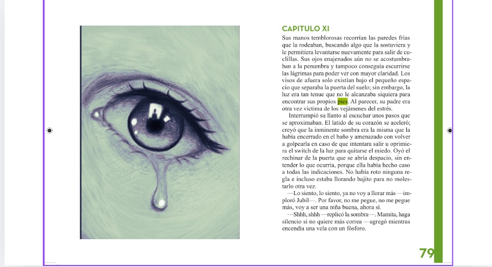 Para las pocas personas que me leen por aquí, les dejo este borradorcito de cómo va quedando mi libro ya con algunas Ilustraciones 🥹