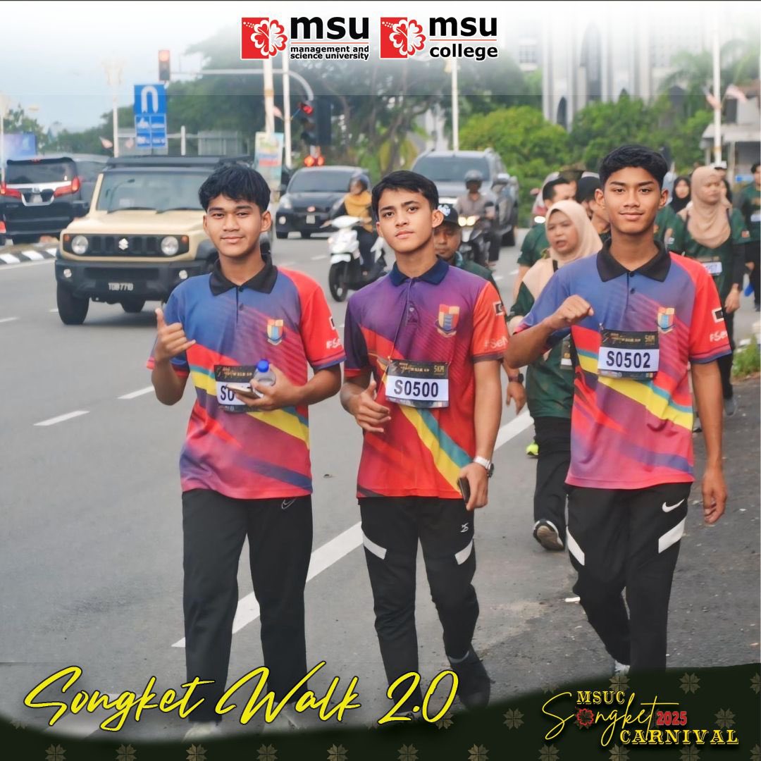 MSUcollege_trg's tweet photo. 🌺Songket Walk 2.0 - more than just a walk, it’s unity and spirit.

#ManagementAndScienceUniversity
#msumalaysia
#msucollegeterengganu
#msucsongketcarnival2025
#songketwalk2.0
#transforminglive
#enrichingfuture https://t.co/lFsI4hL9ik