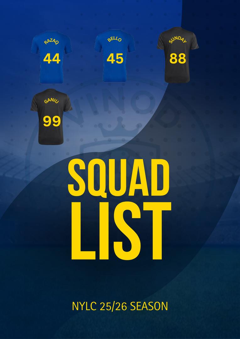 🔥 Official Squad List – N-Youth League Cup 2025/26 🔥
Our journey to greatness continues! Here are the young talents flying our flag in the N-Youth League Cup. Ready to fight, ready to shine! 🌟⚽ #VinodFA #NYLC #RisingStars"